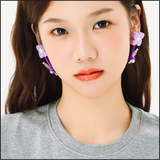 Violet Bloom Knot Earrings