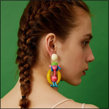 Yellow Ring Troll Earrings