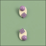 Pop Circle Drop Earrings - Lilac