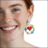 Sweetheart Hoop Earrings