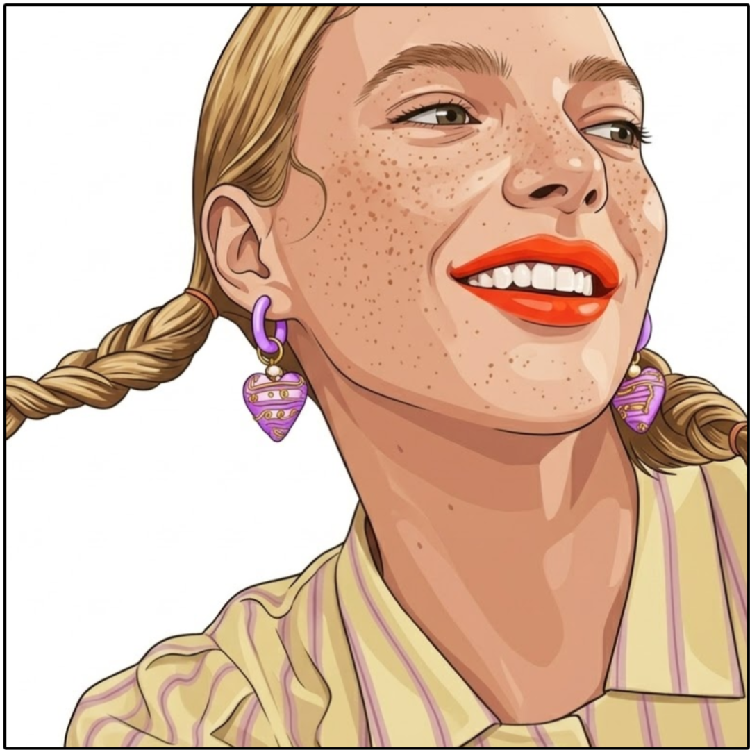 Taffy Heart Earrings