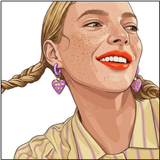 Taffy Heart Earrings