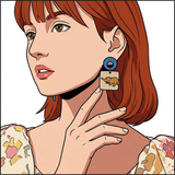 Pop Art Kitty Earrings