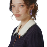 Tangerine Zip Heart Earrings