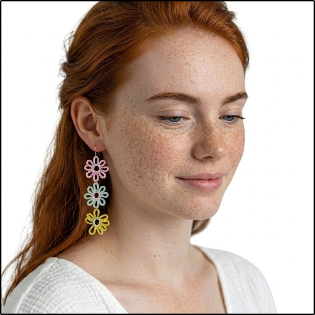 Triple Bloom Earrings