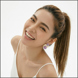 Pop Circle Drop Earrings - Lilac