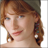 Rainbow Spiral Pearl Earrings