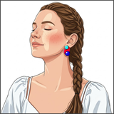 Pop Circle Drop Earrings - Ruby