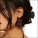 Purple Widow Earrings