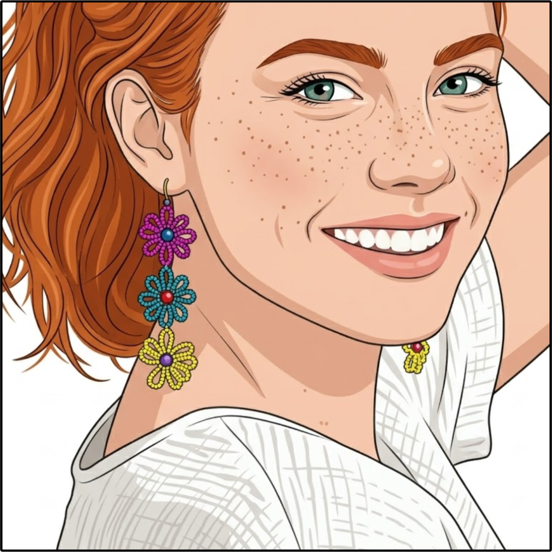 Triple Bloom Earrings