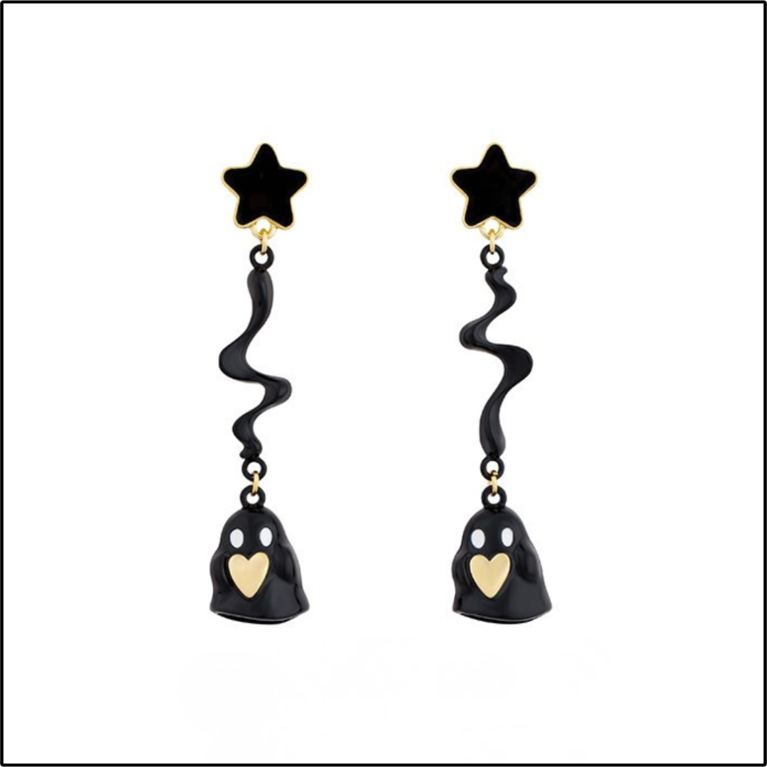 Heartbeat Ghost Earrings