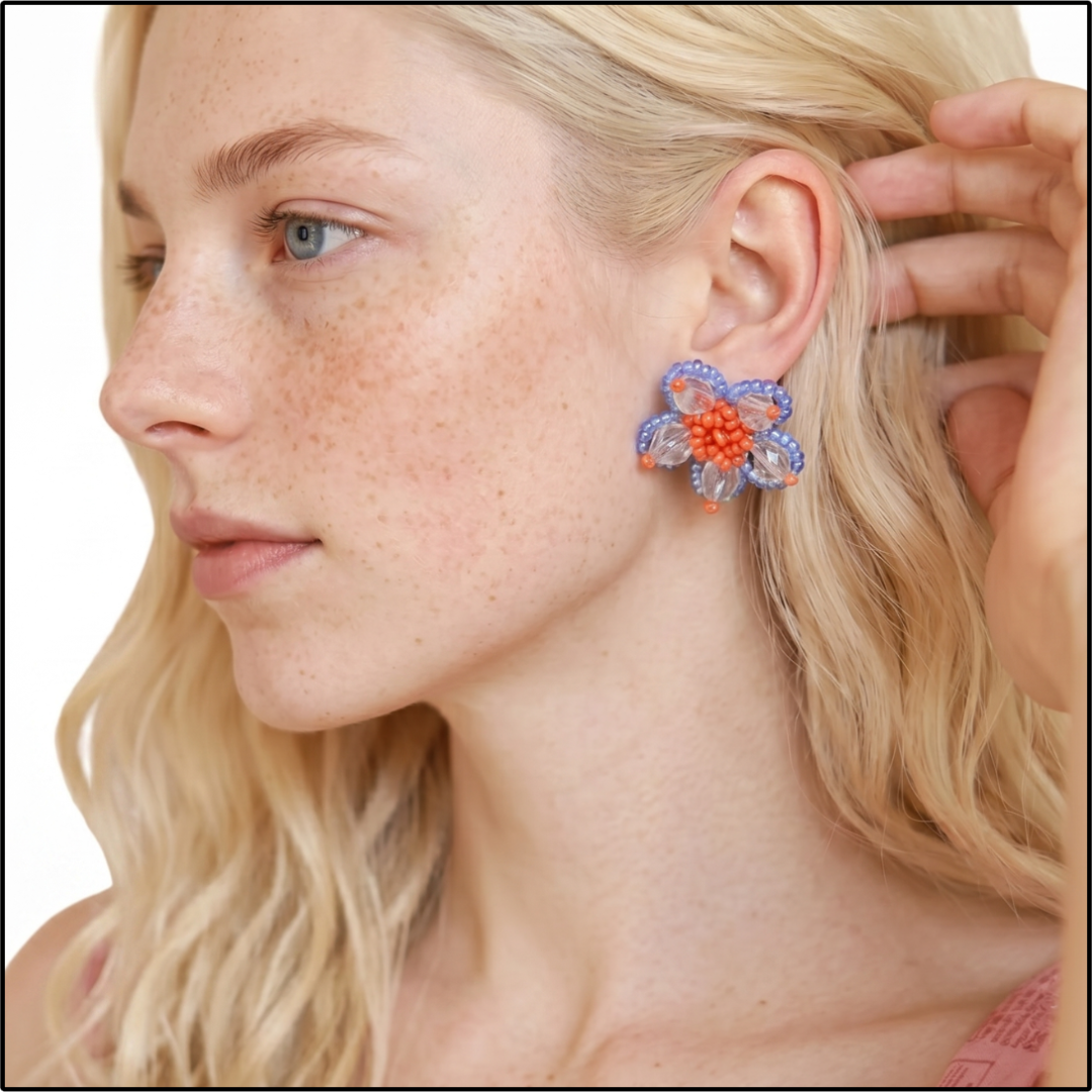 Coral Bloom Earrings